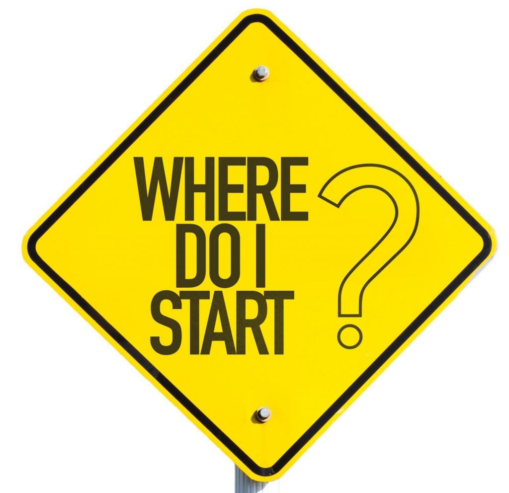 Where Do I Start? sign isolated on white background Half Marathon For