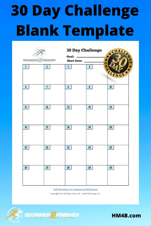 30 Day Challenge - Blank Template