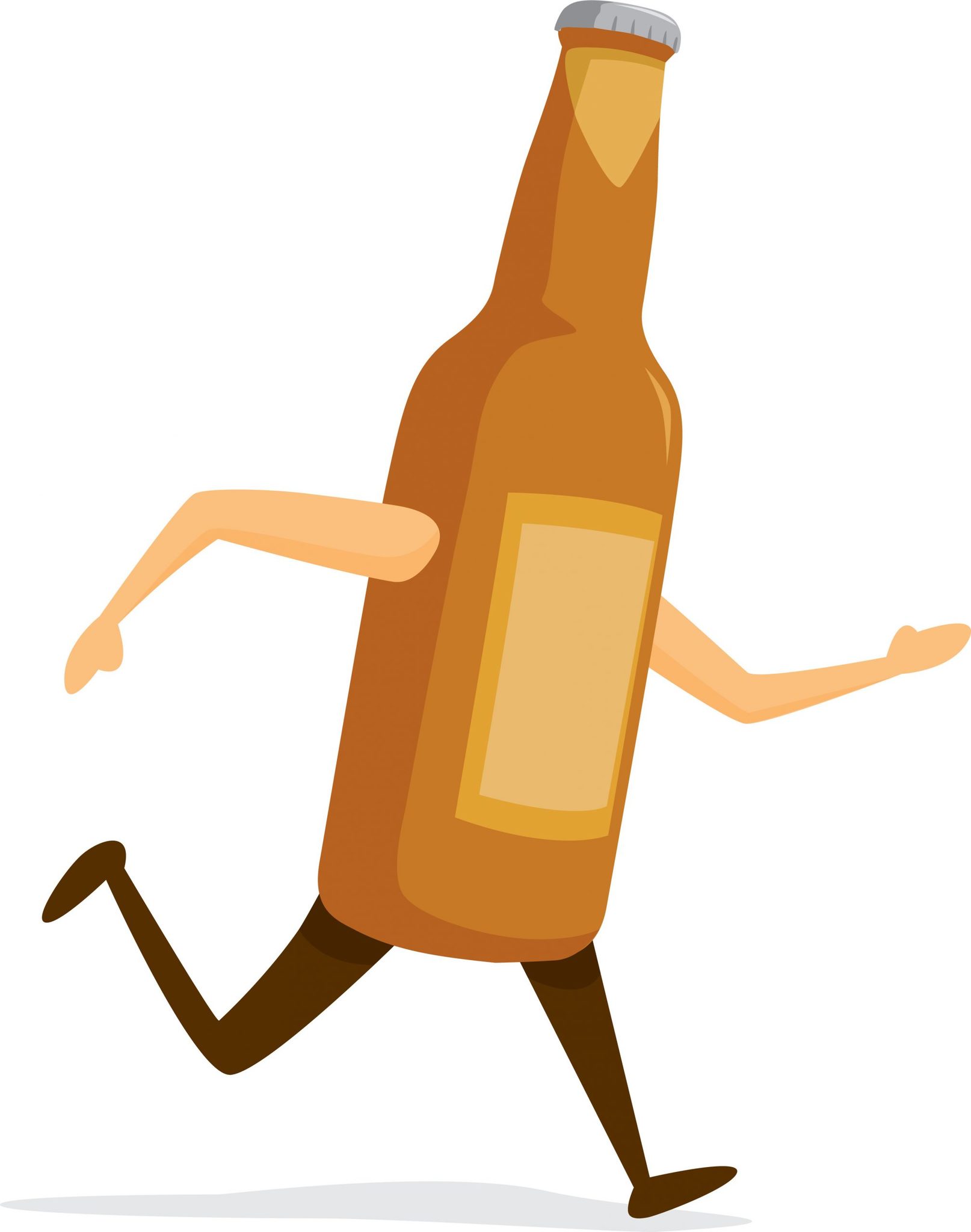 Beer bottle running fast Half Marathon For Beginners