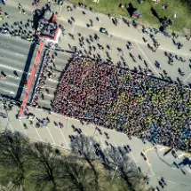 what is a marathon - aerial view